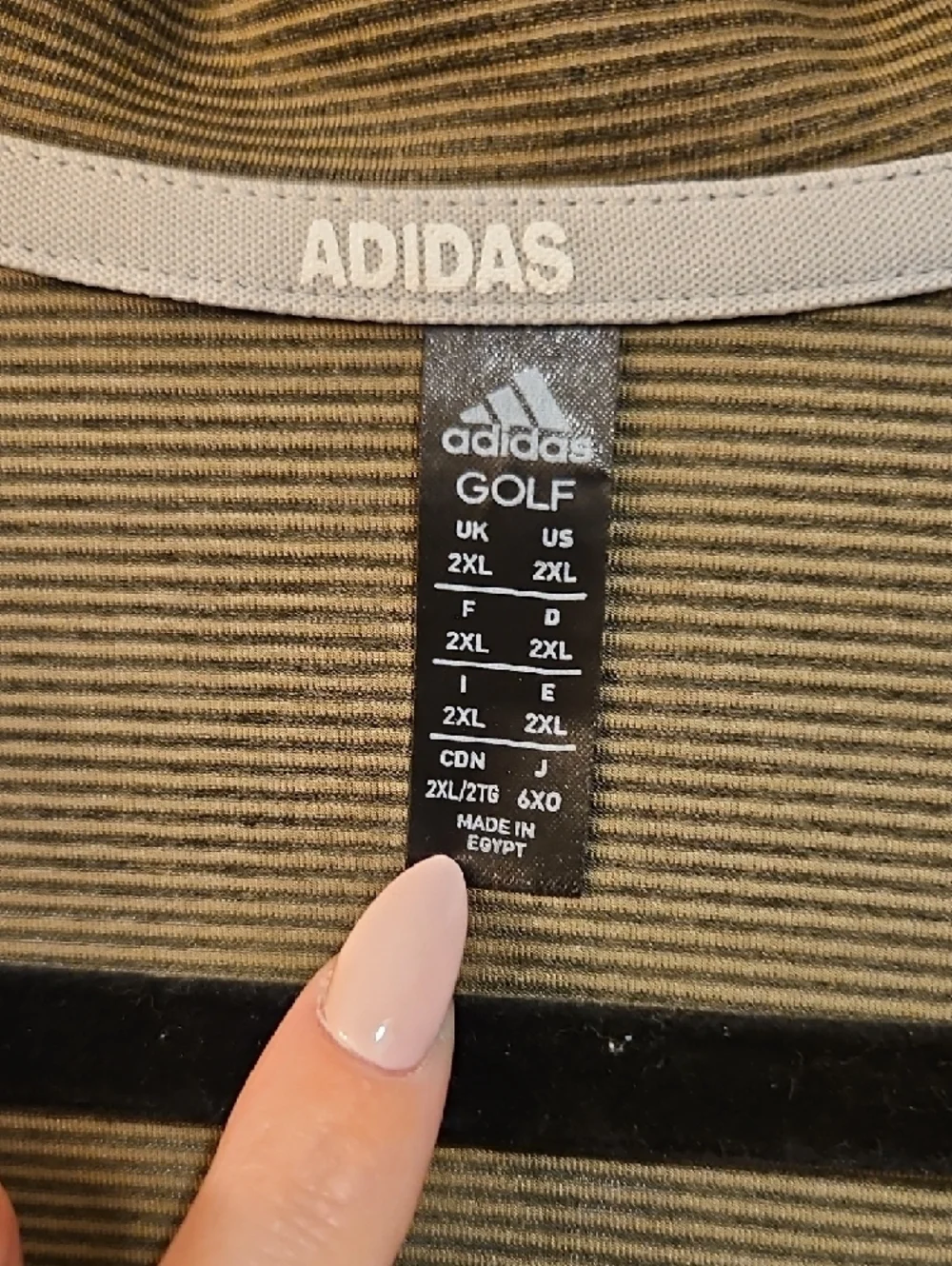 Men's Lightweight  adidas Olive Green Golf Polo with Subtle Logo Size 2X